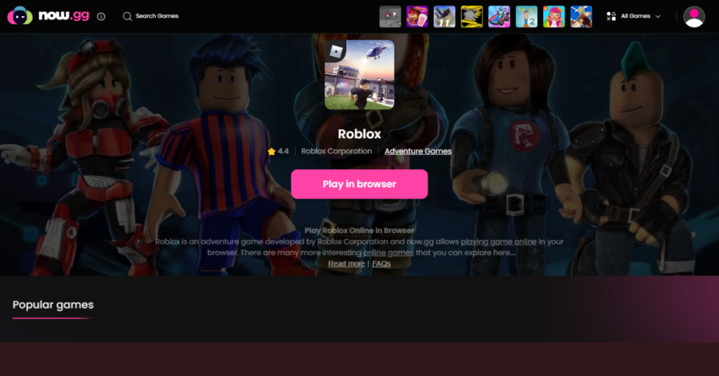 How To Play Roblox On Now.gg